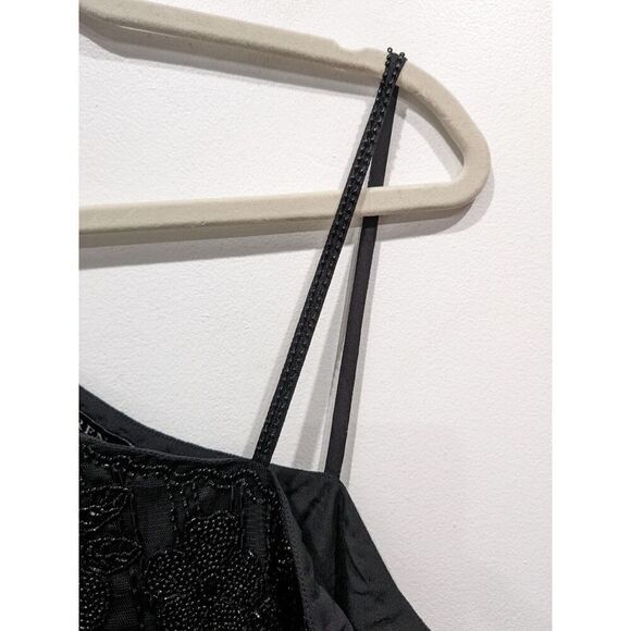 Lauren Ralph Lauren Black Label Beaded Mesh One Shoulder Camisole, L - Picture 5 of 14